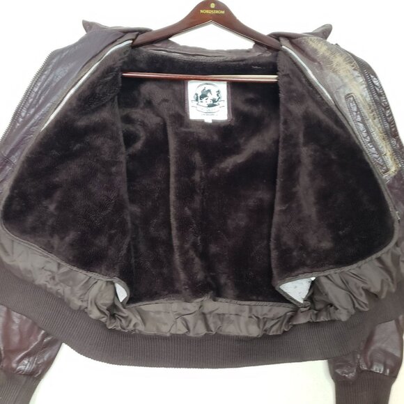 Saddlery Cooper Collection Mens Brown Leather Removable Lined Jacket Sz L 44 VTG - Picture 4 of 16